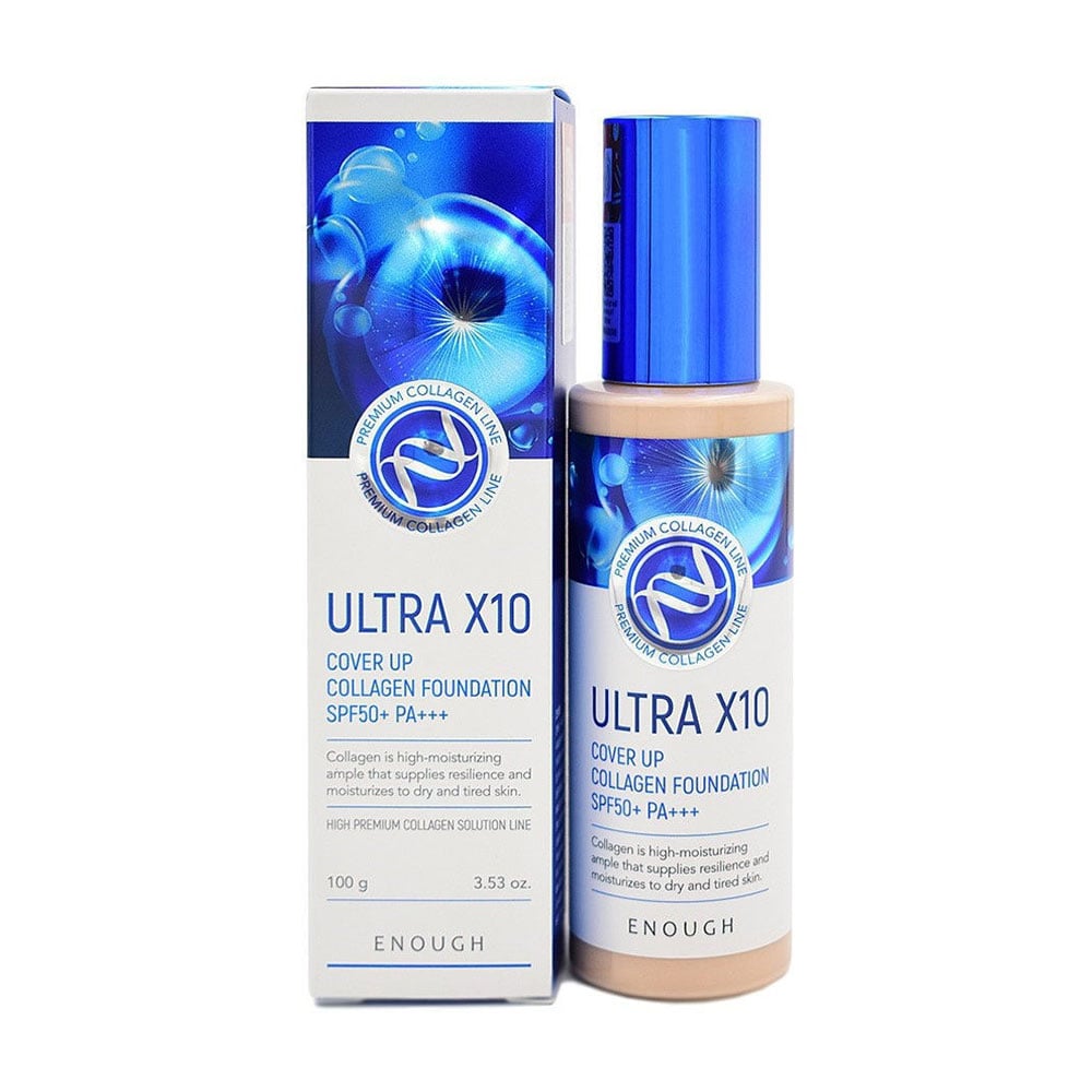 Тональний крем для обличчя Enough Ultra X10 Cover Up Collagen Foundation SPF 50+ PA +++, 13, 100 мл